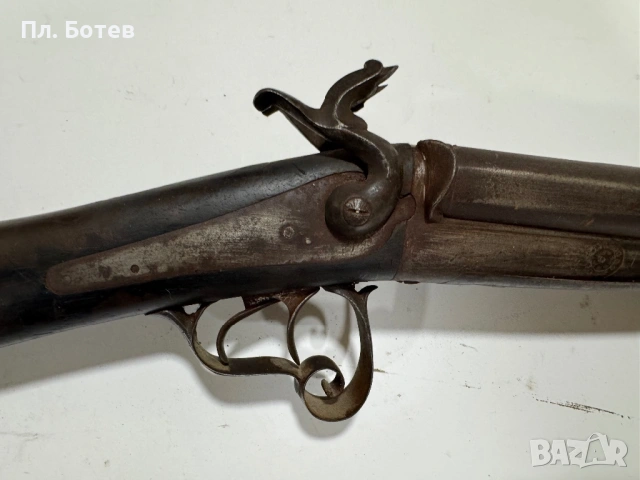 Стара двуцевна пушка, снимка 3 - Антикварни и старинни предмети - 54017604