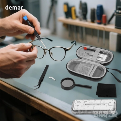 Комплект за ремонт на очила, 42 в 1 професионален комплект, снимка 4 - Слънчеви и диоптрични очила - 52130042