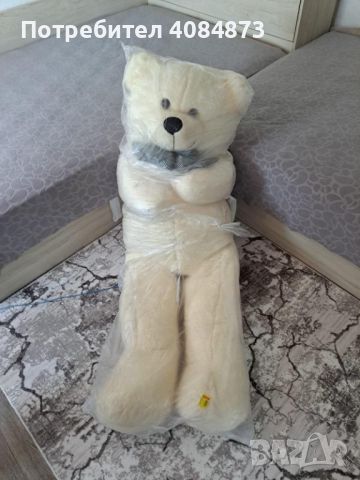  Бяла плюшена мечка , снимка 1 - Плюшени играчки - 45546408