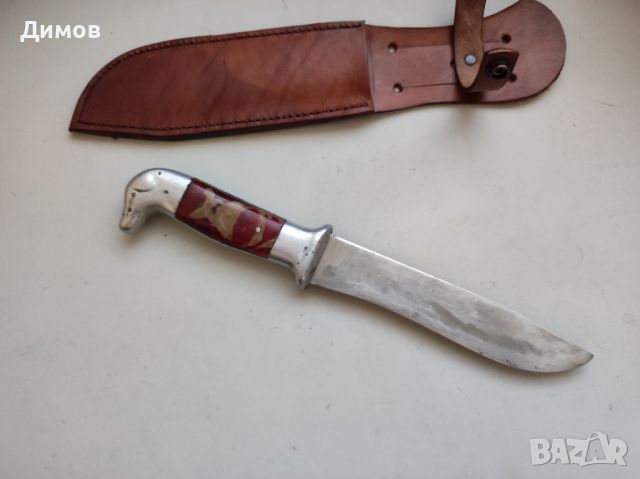 Ловен нож от соца кучешка глава, снимка 3 - Ножове - 46275015