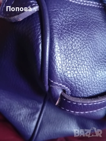 Италианска  лилава чанта  естествена кожа, снимка 8 - Чанти - 52372006