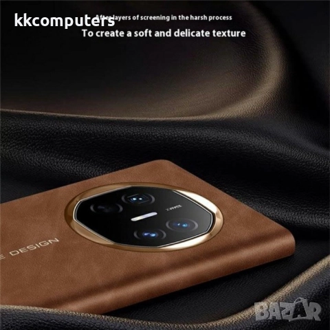 Huawei Mate X6 Кожен Калъф с Интелигентен Прозорец и Скрийн Протектор – Черен, Кафяв, Сив, снимка 10 - Калъфи, кейсове - 51955227