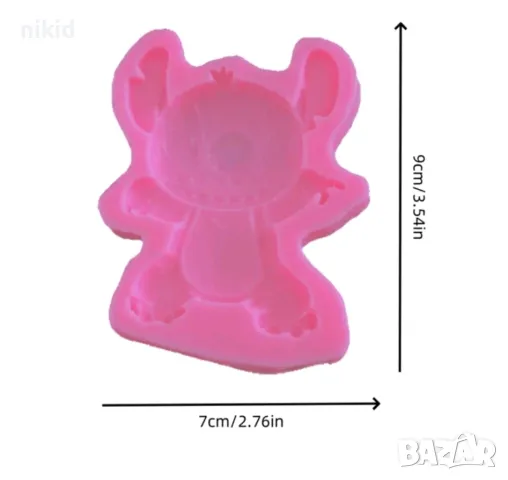  Стич stitch голям в цял ръст  силиконов молд форма украса декор торта фондан шоколад сапун гипс, снимка 3 - Форми - 22308734