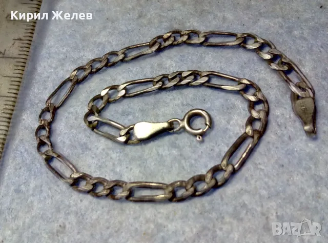 СТАРА СРЕБЪРНА ГРИВНА СРЕБРО 925 КЛАСИЧЕСКА КАРТИЕ ПЛЕТКА 47962, снимка 8 - Гривни - 49682640