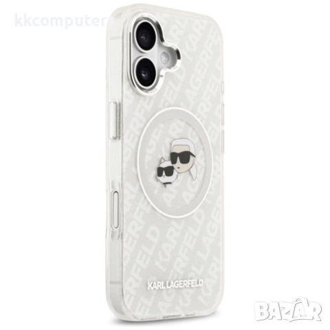 Оригинален кейс Karl Lagerfeld Karl and Choupette Glitter MagSafe и Протектор За iPhone 17 (6.3), Пр, снимка 2 - Калъфи, кейсове - 52213371