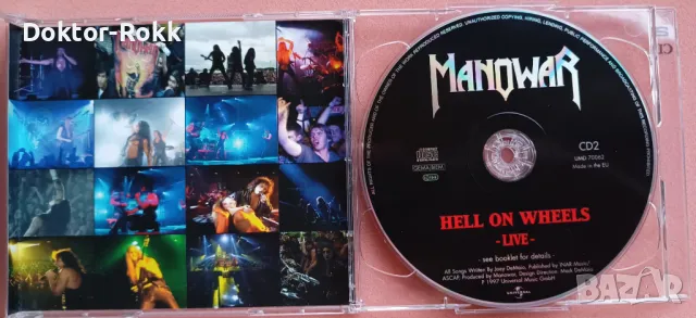 Manowar – Hell On Wheels (Live) [2 CD, 1997], снимка 4 - CD дискове - 49328852