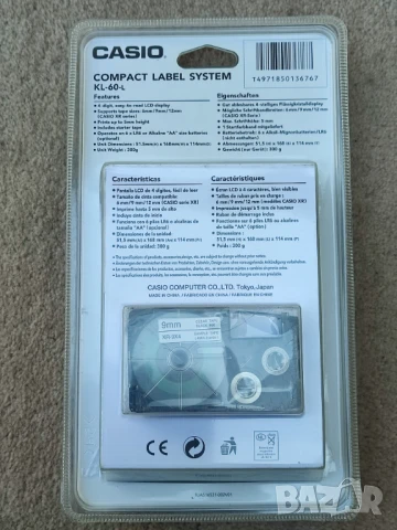 НОВ Етикетен принтер CASIO KL-60, снимка 4 - Друга електроника - 51269290