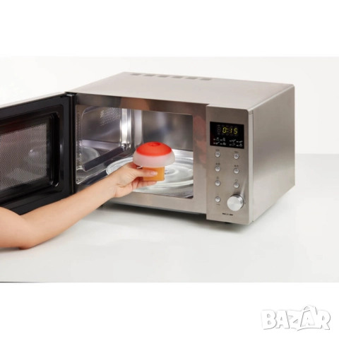 Уред за приготвяне на яйце в микровълнова Lekue, цилиндър/прозрачен цилиндър, снимка 5 - Други - 52099087