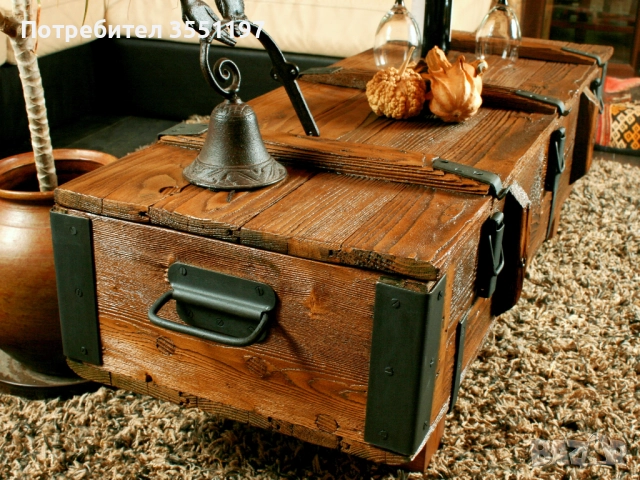 Холна маса от сандък с място за багаж, снимка 4 - Маси - 51686942