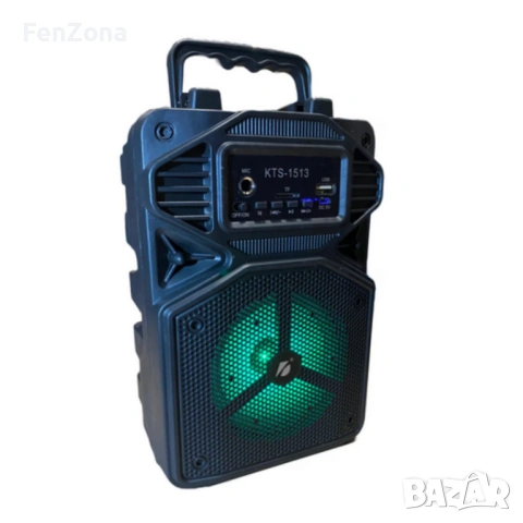 Караоке тонколона с Bluetooth KTS-1513 4“ и микрофон, снимка 4 - Тонколони - 54105375