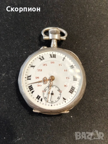 Швейцарски СРЕБЪРЕН джобен часовник - ПРОМОЦИЯ, снимка 2 - Джобни - 46785195