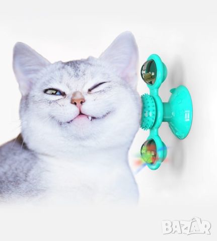 Интерактивна въртяща се играчка за котки вятърна мелница, снимка 7 - За котки - 45731687