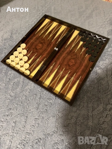 Шах и табла от дърво метални фигури., снимка 10 - Колекции - 53988607