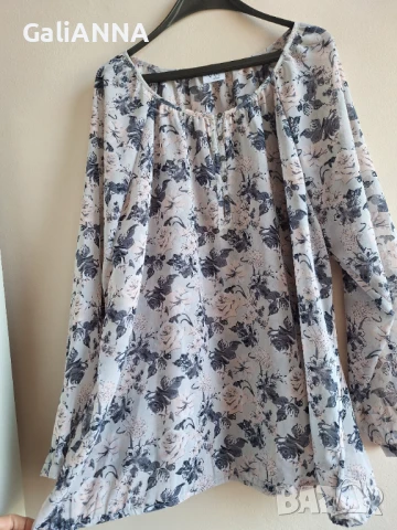 СТРАХОТНА ТУНИКА В НЕЖНИ ЦВЕТОВЕ 3XL-4XL, снимка 5 - Туники - 50839785