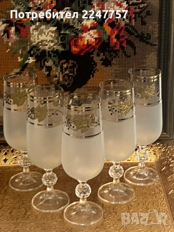 Сервиз Бохемски кристал, снимка 5 - Антикварни и старинни предмети - 53315140