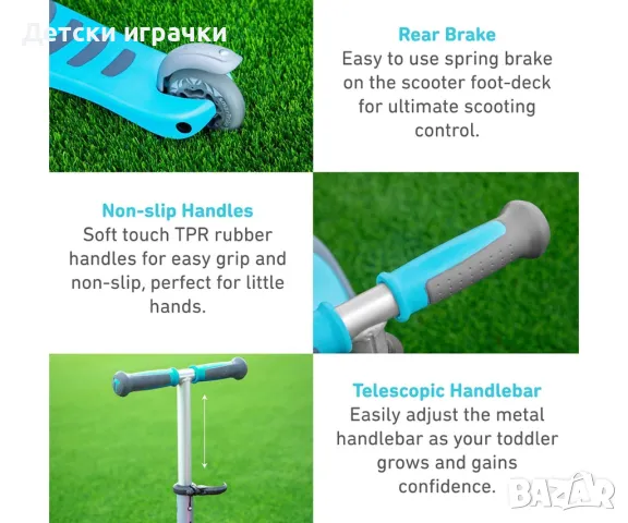 Детски скутер smarTrike Т1, син, Тротинетка за деца, снимка 12 - Скутери и тротинетки - 50182056