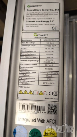Трифазен соларен инвертор Growatt MOD10KTL3-X, WIFI модул, Smart Meter, снимка 3 - Други - 53827118