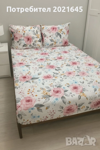 чаршаф с ластик и 2 калъфки за приста , снимка 5 - Спално бельо - 52474987