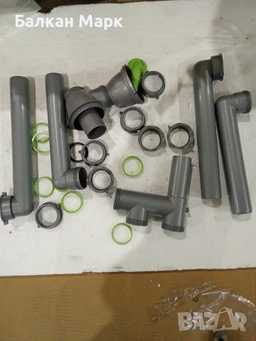 Двоен автоматичен сифон за гранитна кухненска мивка,с преливник , неръждаема решетка , снимка 3 - Мивки - 53466688