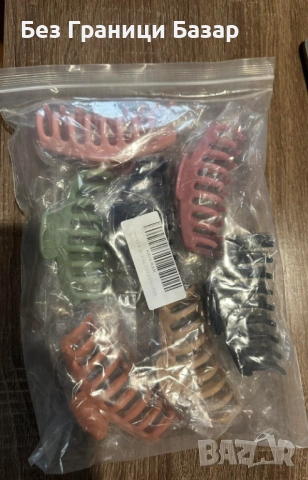 Нови Комплект матови щипки за коса тип краб 7 броя пастелни цветове за жени прическа