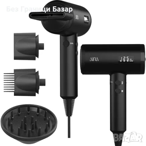 Нов Професионален Сешоар 2200W BLDC Йони Керамика 4 Приставки за коса