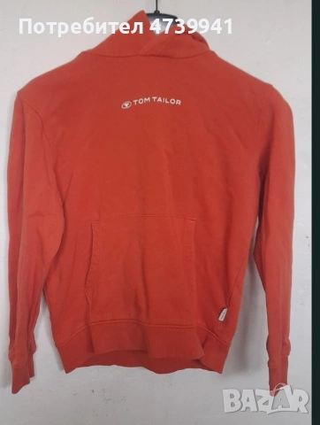 Детско оранжево худи с качулка Tom Tailor