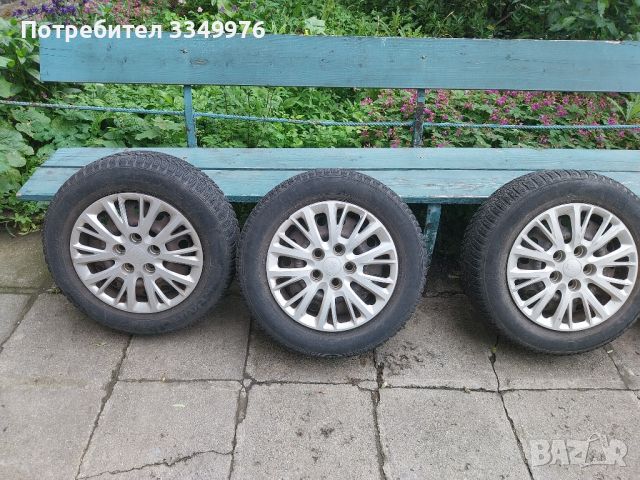 Продавам железни джанти със зимни гуми и оригинални тасове за кия сийд 15ки., снимка 2 - Гуми и джанти - 46269358