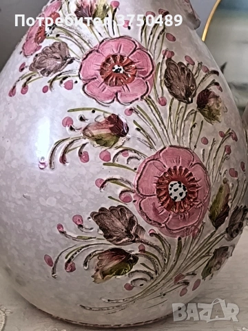 Красива керамична ръчно изработена ирисувана, снимка 5 - Декорация за дома - 53469963