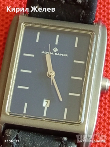 Модерен дамски часовник ALPHA SAPPHIRE TITANIUM много красив работи 34860, снимка 6 - Дамски - 53491754