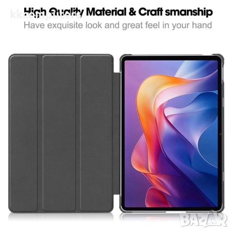 ENKAY HAT PRINCE Калъф със Стойка за Xiaomi Redmi Pad 2 - PU Кожа, Авто Wake/Sleep, Протектор, 7 Цвя, снимка 7 - Калъфи, кейсове - 52144271