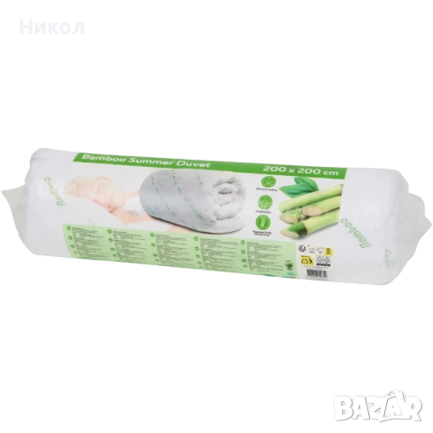 Лятна олекотена завивка с бамбук (Bamboo Summer Duvet), размер 200 x 200 см, снимка 4 - Олекотени завивки и одеяла - 53486261