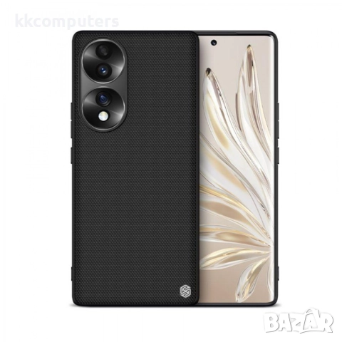 NILLKIN Frosted Shield калъф за Honor 70 5G – твърд матов гръб, черен и Скрийн Протектор