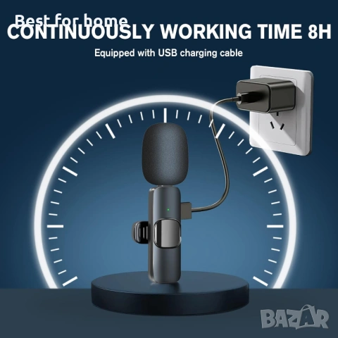 Комплект от 2 безжични микрофона Lavalier за iPhone и iPad, снимка 5 - Микрофони - 53477041