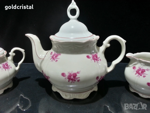 Стар български порцелан чайник заханица латиера , снимка 3 - Антикварни и старинни предмети - 53137177