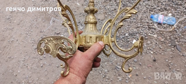 голяма бронзова закачалка за дрехи, снимка 8 - Антикварни и старинни предмети - 51065845