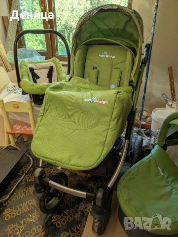 Голям комплект бебешка количка Baby Design 3в1 LUPO + подаръци, снимка 7 - Детски колички - 51798885