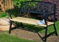 Елегантна градинска пейка GARDEN LINE – здрава болтова конструкция, снимка 5