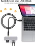 NIMASO USB C удължител 1 м, Thunderbolt 3, PD, USB 3.1 Gen2, 10Gbps/4K видео/аудио, снимка 2