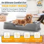 paradise pets легло за кучета, миещо се и супер меко с неплъзгащо се дъно, 97cmx71cmx16 cm, сиво, снимка 2