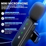 Комплект 2 бр. Безжични микрофони с LED дисплей и Шумопотискане – за iPhone, Android, iPad и PC, снимка 6