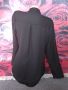 Черна блуза туника тип риза от плътен шифон ХЛ, снимка 2