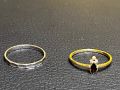 Халка пръстен златни 14 карата 585 бяло залто gold prasten halka , снимка 1