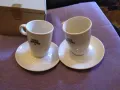 Комплект нови чинийка и чаша за кафе порцелан Нова Бразилия Н-80мм и фи 40 и 60мм обем 150млл-2 бр., снимка 1