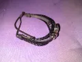 Гривна естествано кожа с топка емайл отлична, снимка 2