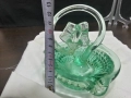 Стар стъклен пепелник ръчна изработка , снимка 8