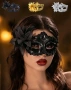 черна червена розова твърда Домино маска с пандела  за лице очи карнавал парти, снимка 1