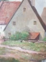 Krotter 77х67см/стара австрийска картина масло върху платно/пейзаж/къщи-река/дървена рамка, снимка 8