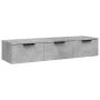 vidaXL Стенен шкаф, бетонно сив, 102x30x20 см, инженерно дърво(SKU:811407
