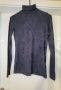 Черно релефно поло Corso Italia, снимка 1 - Блузи с дълъг ръкав и пуловери - 44956083