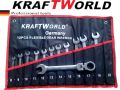 Звездогаечни тресчотни ключове 8–22 мм KrafTWelle с чупещо рамо, снимка 1 - Ключове - 45861038